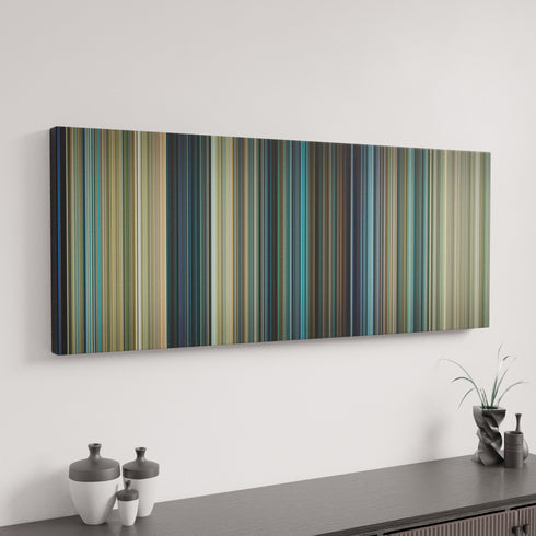 Transformers canvas art in modern interior - movie color palette