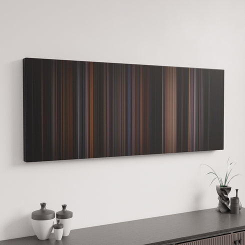Batman canvas art in modern interior - movie color palette