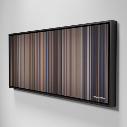 Side view of Framed Buff's of Ghostbusters Frome on the wall