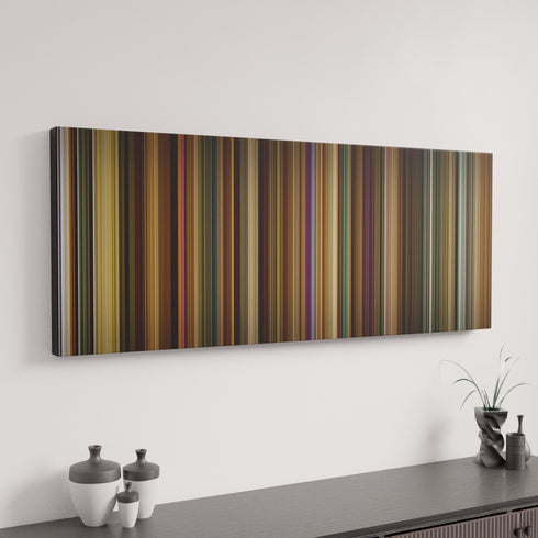 Across the Universe canvas art in modern interior - movie color palette