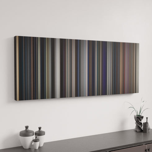 Avengers: Endgame canvas art in modern interior - movie color palette