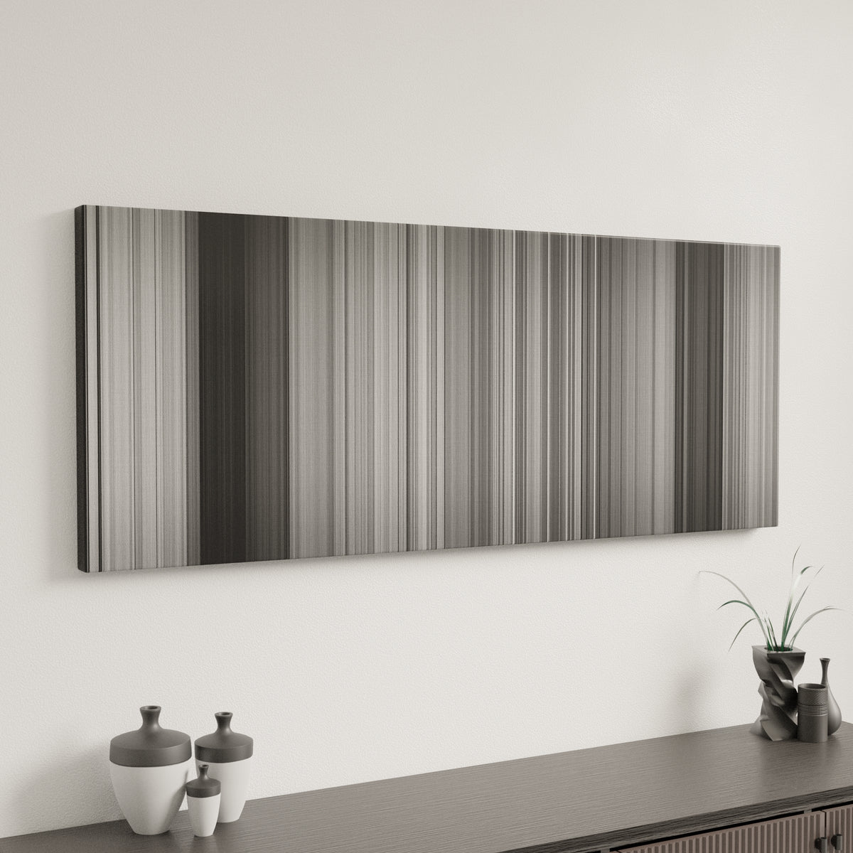 City Lights canvas art in modern interior - movie color palette