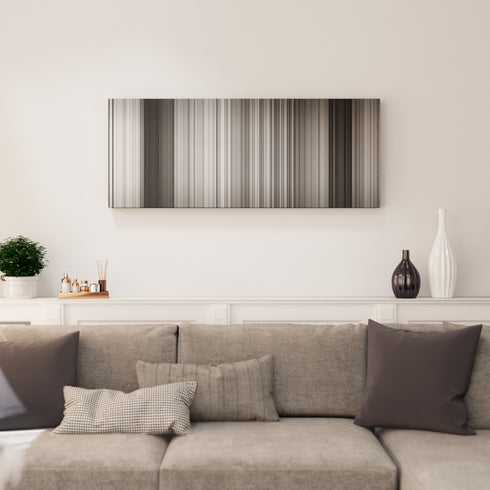 Living room interior with City Lights Frome on the wall