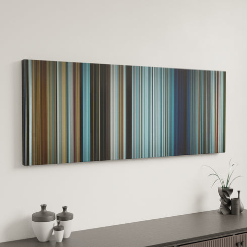 Everest canvas art in modern interior - movie color palette