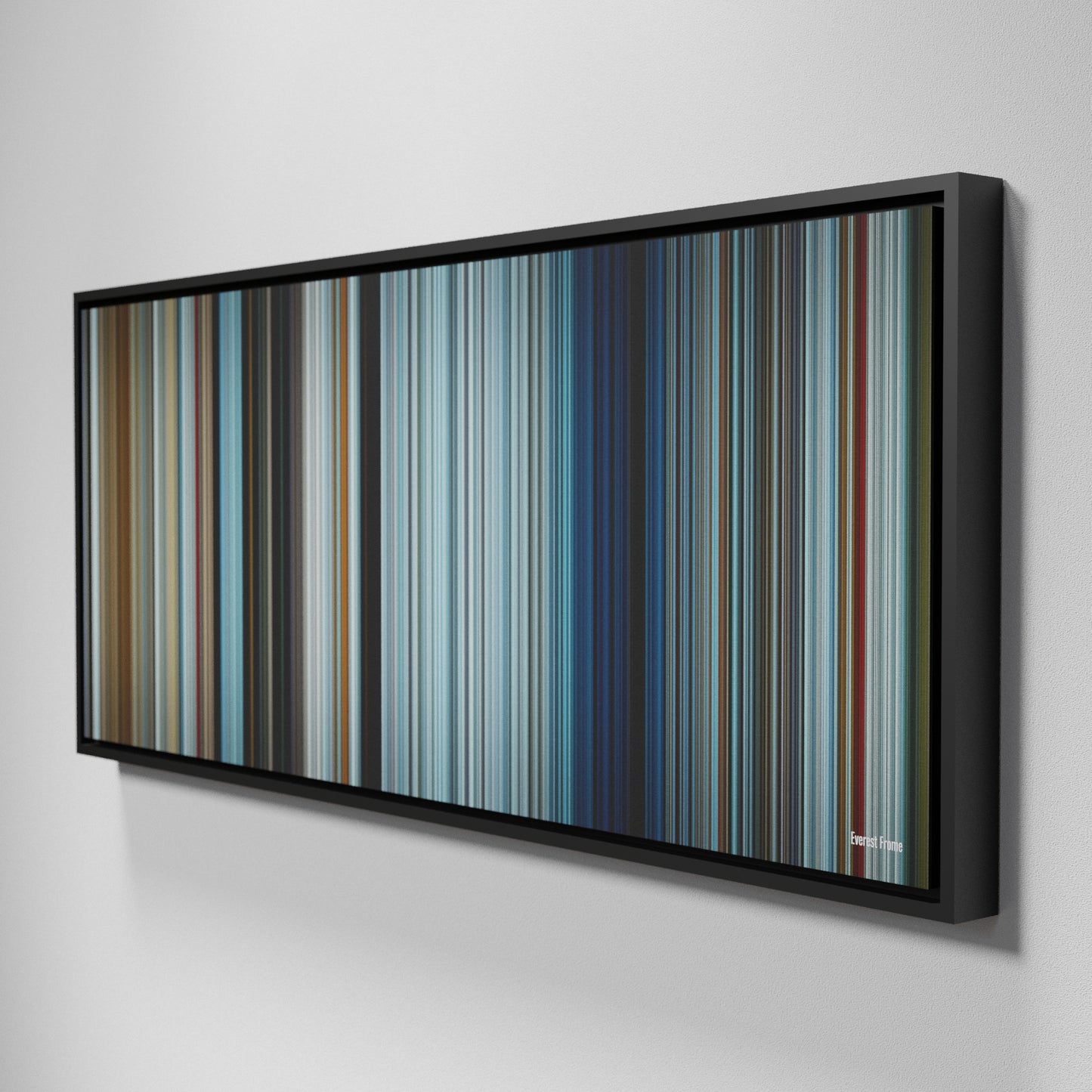 Side view of Framed Buff's of Everest Frome on the wall