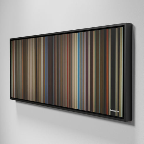 Side view of Framed Buff's of Rocketman Frome on the wall