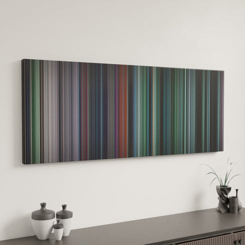 Minimal interior design with The Hunger Games Frome on the wall