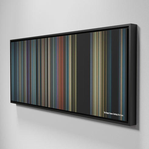 Side view of Framed Buff's of The Hunger Games: Catching Fire Frome on the wall