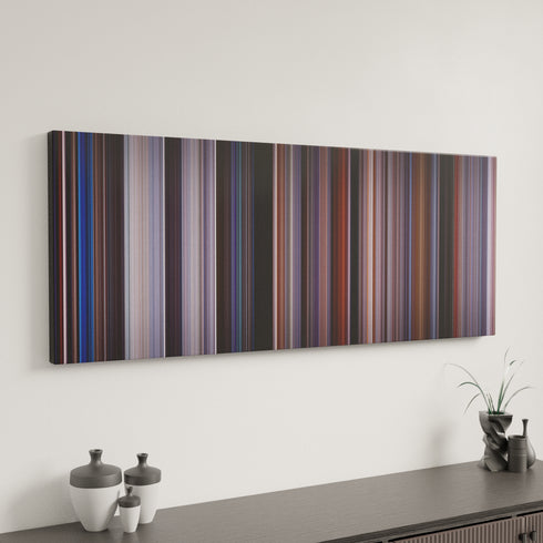12 Monkeys canvas art in modern interior - movie color palette