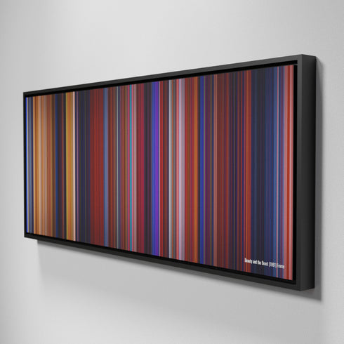 Side view of Framed Buff's of Beauty and the Beast Frome on the wall