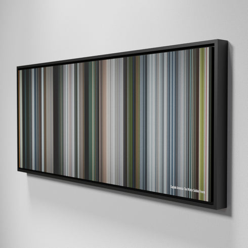 Side view of Framed Buff's of Captain America: The Winter Soldier Frome on the wall