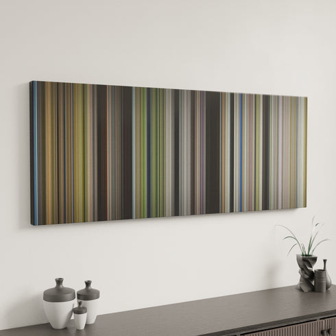 Forrest Gump canvas art in modern interior - movie color palette
