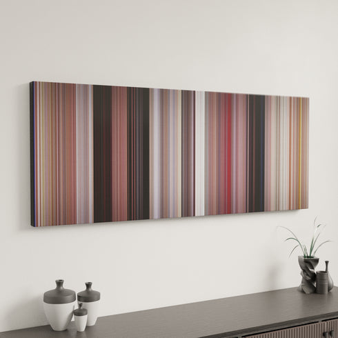 Grease canvas art in modern interior - movie color palette