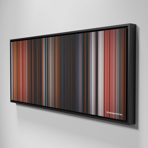 Side view of Framed Buff's of The Grand Budapest Hotel Frome on the wall