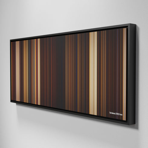 Side view of Framed Buff's of The Mummy Frome on the wall