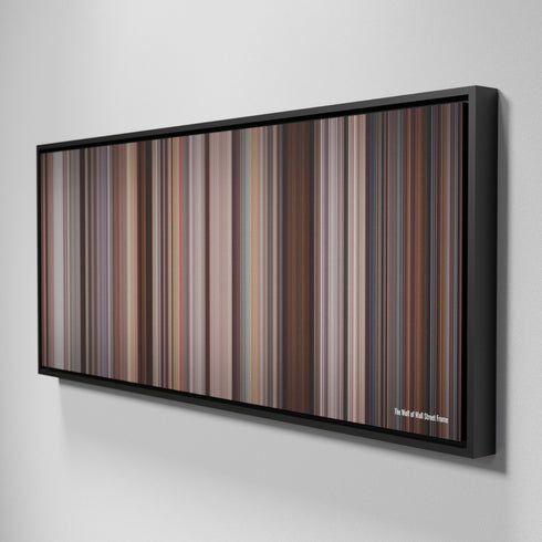 Side view of Framed Buff's of The Wolf of the Wall Street Frome on the wall