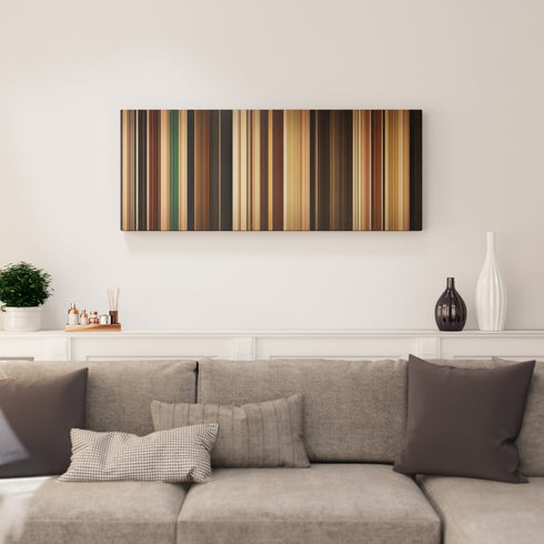 Her canvas print in living room - film wall decor