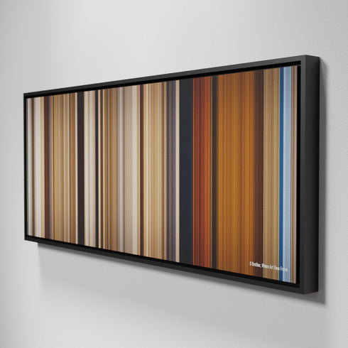 Side view of Framed Buff's of O Brother, Where Art Thou? Frome on the wall