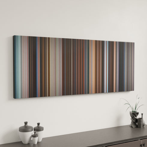 Eternal Sunshine of the Spotless Mind canvas art in modern interior - movie color palette