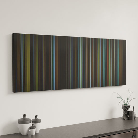 Minimal interior design with Carol Frome on the wall