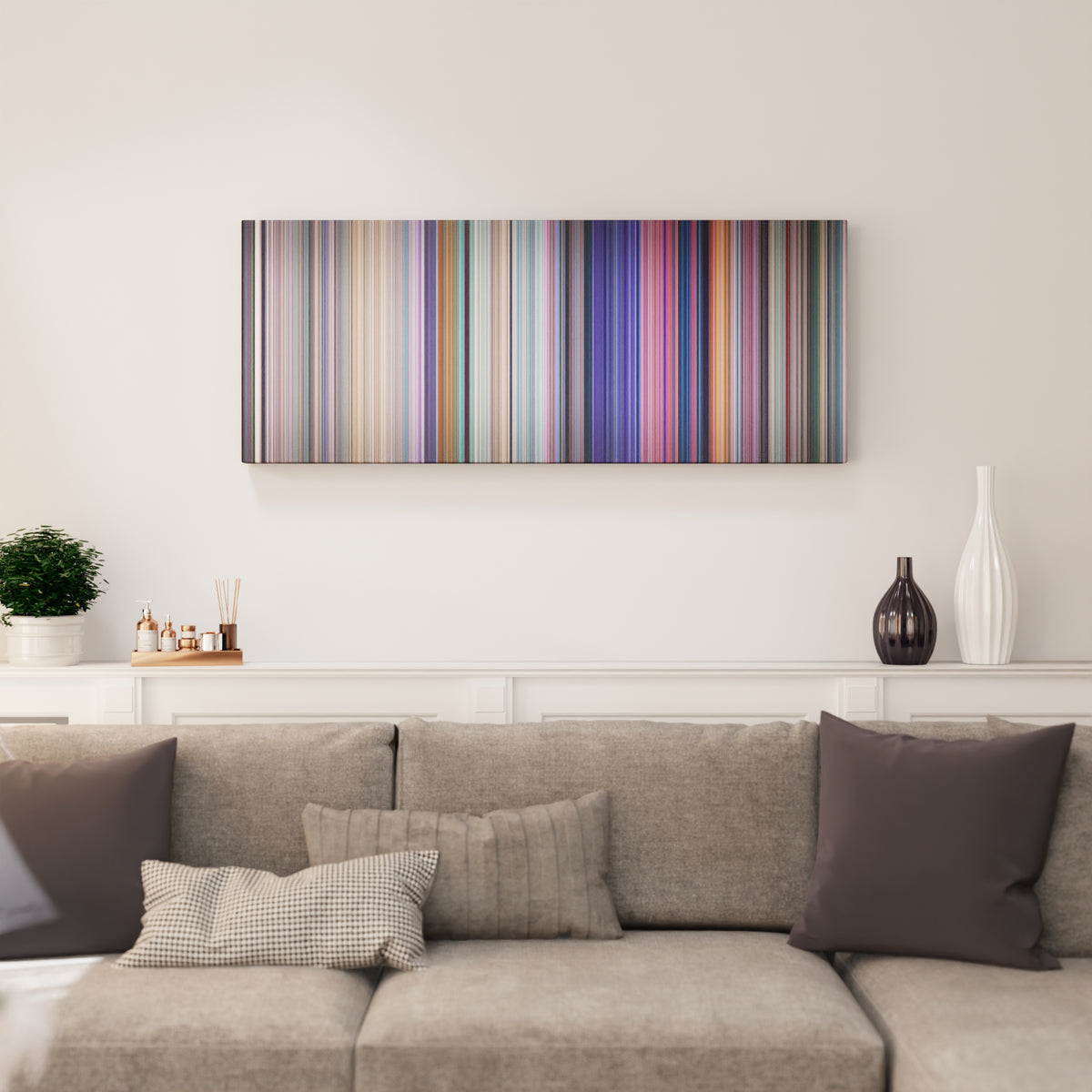 Cinderella canvas print in living room - film wall decor