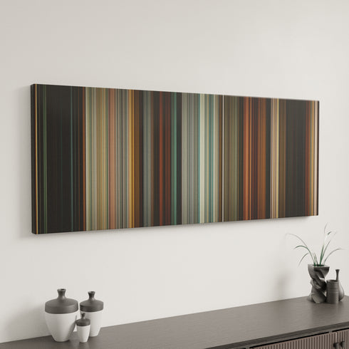 Drive canvas art in modern interior - movie color palette