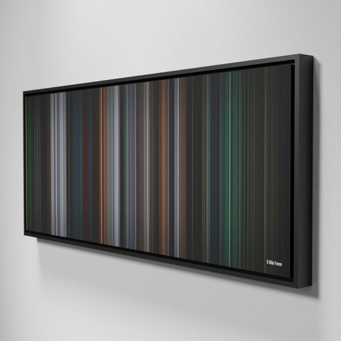 Side view of Framed Buff's of 8 Mile Frome on the wall