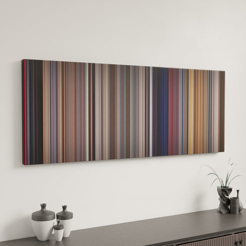 Minimal interior design with A Clockwork Orange Frome on the wall