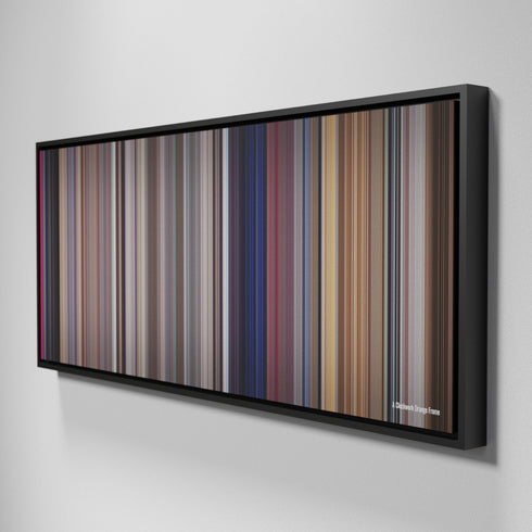 Side view of Framed Buff's of A Clockwork Orange Frome on the wall