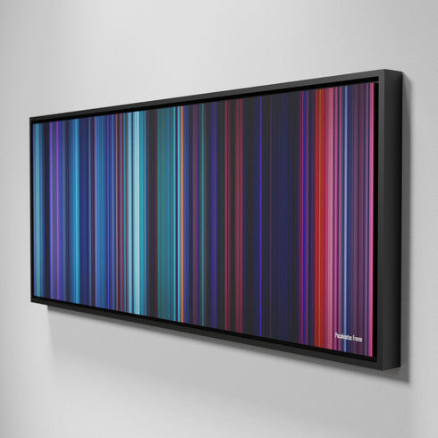 Side view of Framed Buff's of Pocahontas Frome on the wall