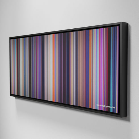 Side view of Framed Buff's of Spider-Man: Into the Spider-Verse Frome on the wall