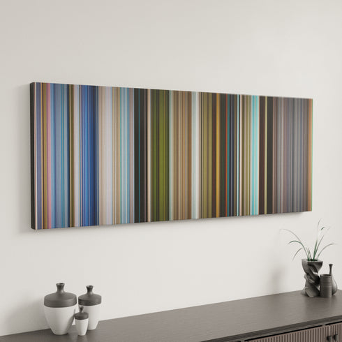 Surf's Up canvas art in modern interior - movie color palette