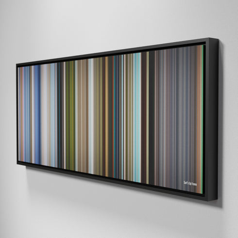 Side view of Framed Buff's of Surf's Up Frome on the wall