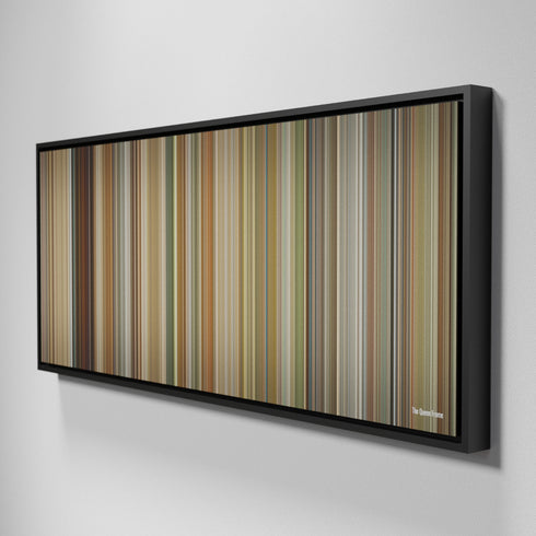 Side view of Framed Buff's of The Queen Frome on the wall