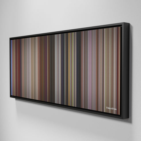 Side view of Framed Buff's of 13 Going on 30 Frome on the wall