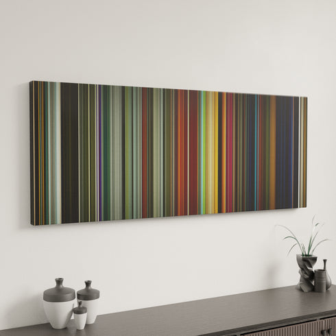 Ad Astra canvas art in modern interior - movie color palette