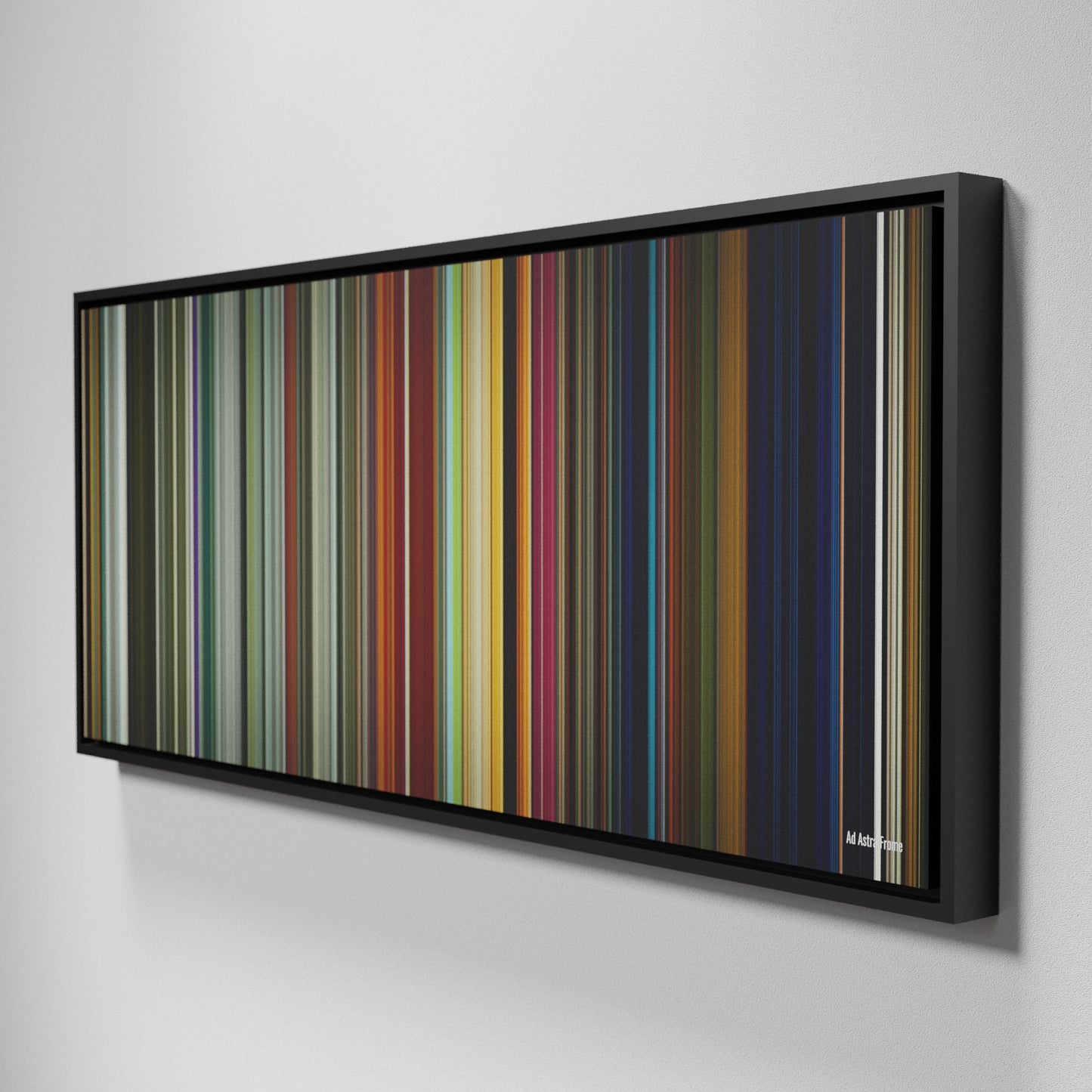 Side view of Framed Buff's of Ad Astra Frome on the wall