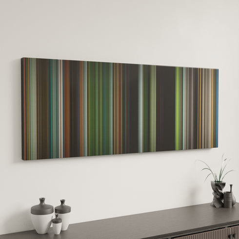 Annihilation canvas art in modern interior - movie color palette