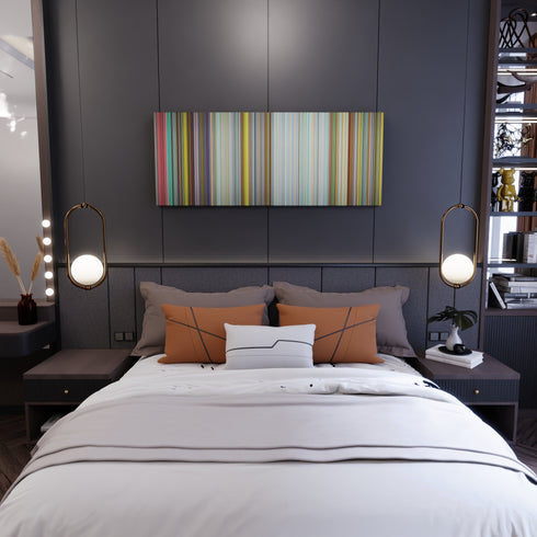 Bedroom interior with Dragon Ball Super: Broly Frome on the wall