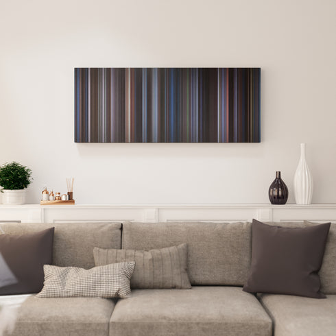 Living room interior with Lost in Translation Frome on the wall