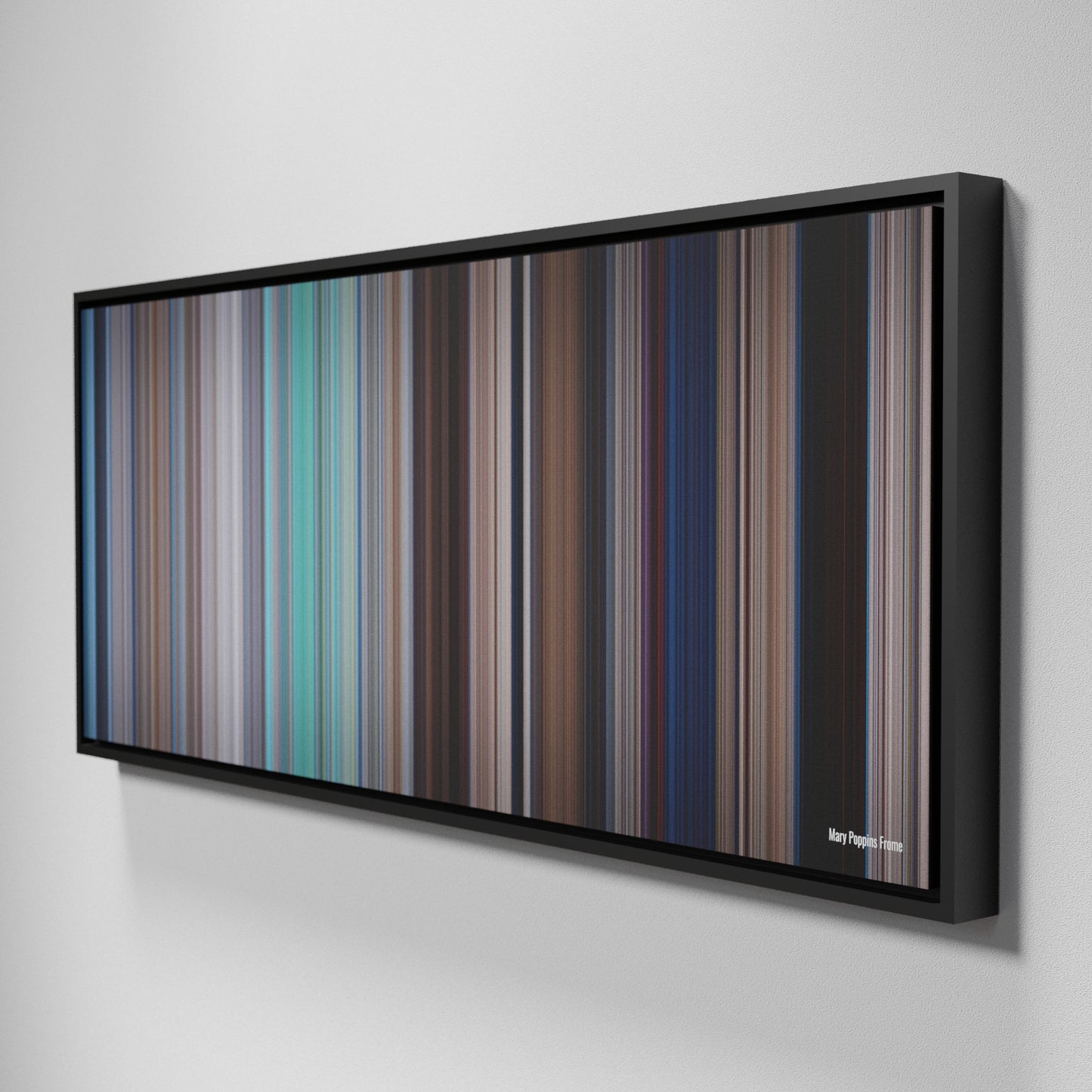 Side view of Framed Buff's of Mary Poppins Frome on the wall