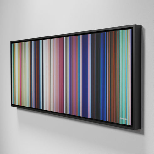 Side view of Framed Buff's of Moana Frome on the wall