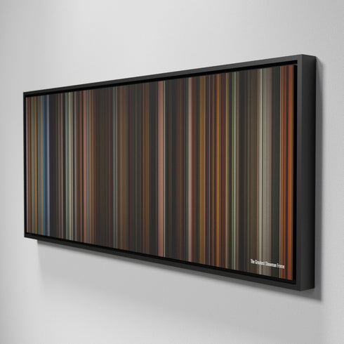 Side view of Framed Buff's of The Greatest Showman Frome on the wall