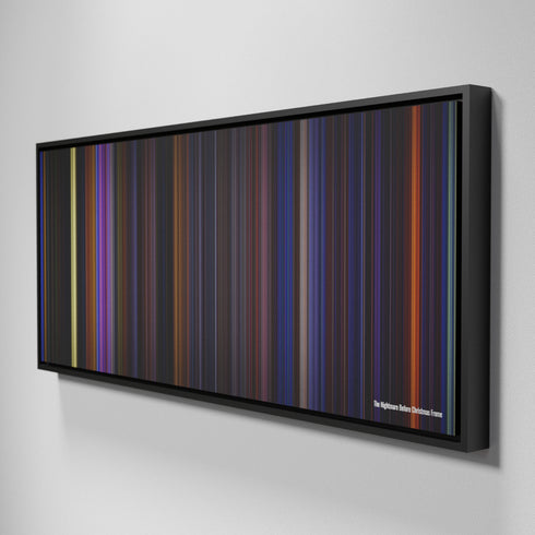 Side view of Framed Buff's of The Nightmare Before Christmas Frome on the wall