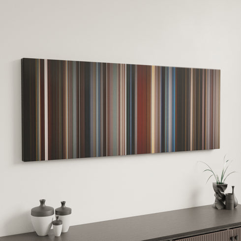 The Usual Suspects canvas art in modern interior - movie color palette