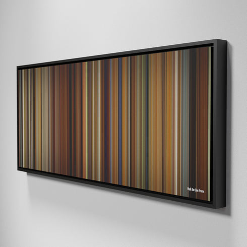 Side view of Framed Buff's of Walk the Line Frome on the wall