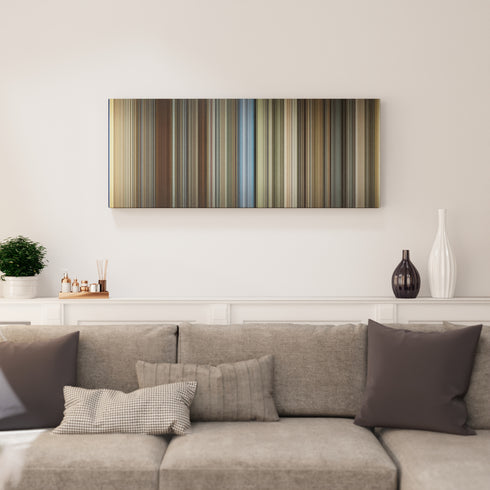 Living room interior with Christopher Robin Frome on the wall