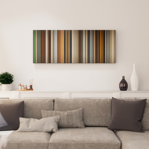 Living room interior with In Time Frome on the wall