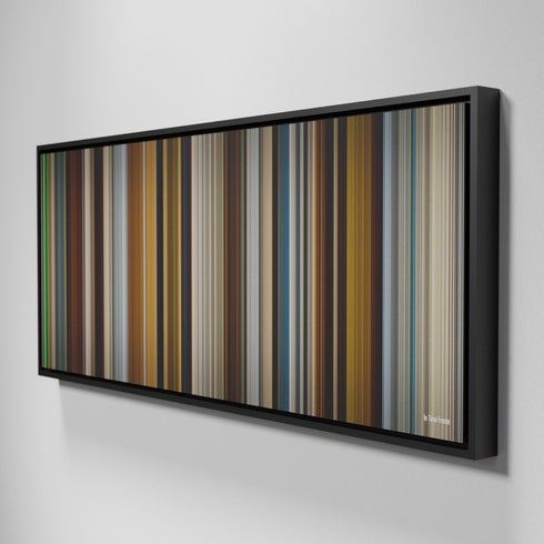 Side view of Framed Buff's of In Time Frome on the wall