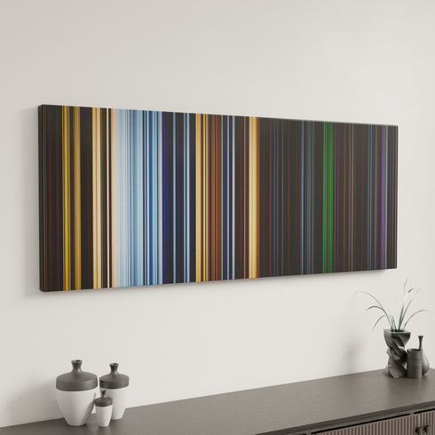 Pitch Black canvas art in modern interior - movie color palette